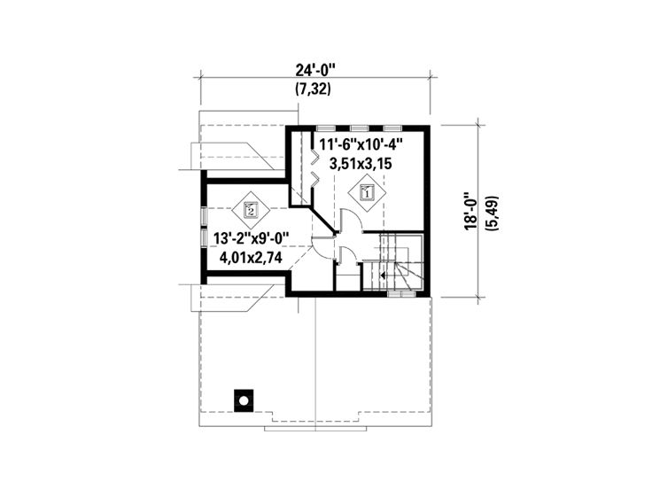 2nd Floor Plan, 072H-0017