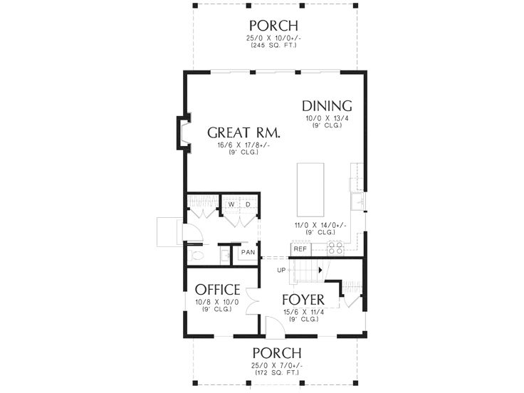 1st Floor Plan, 034H-0474
