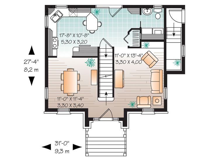 1st Floor Plan, 027H-0040