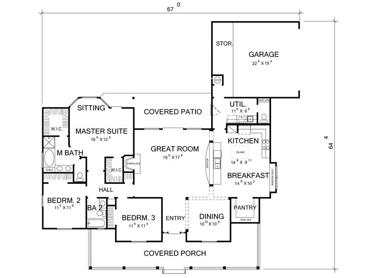 Floor Plan, 036H-0004