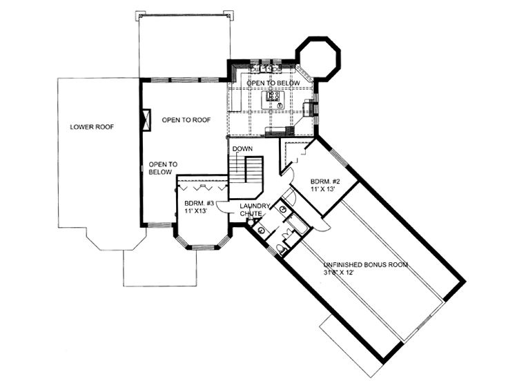2nd Floor Plan, 012H-0020