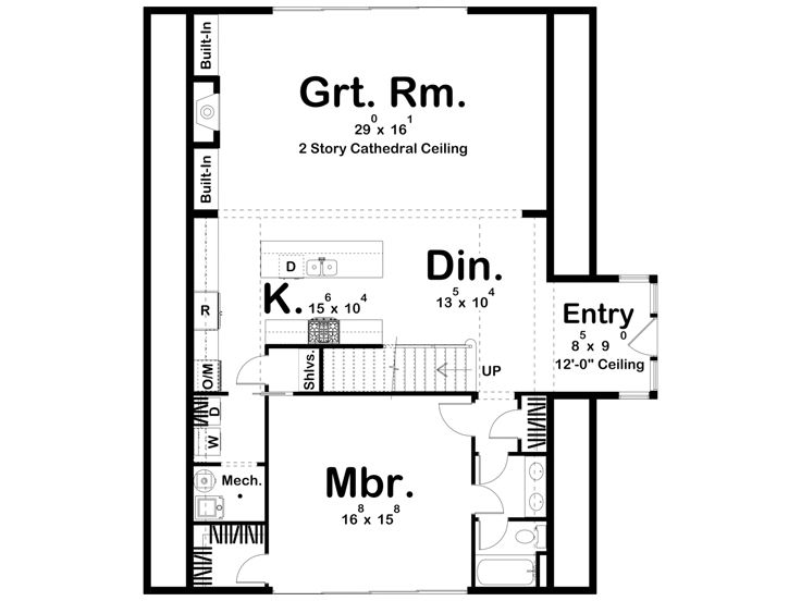 1st Floor Plan, 050H-0465