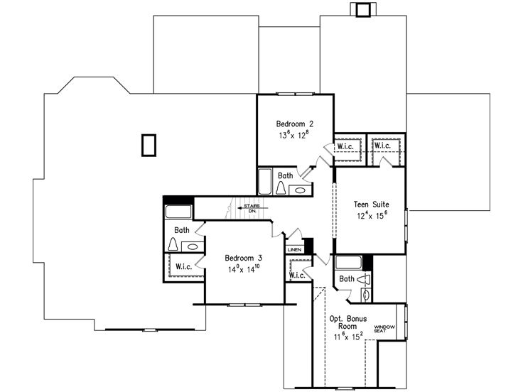 2nd Floor Plan, 086H-0035