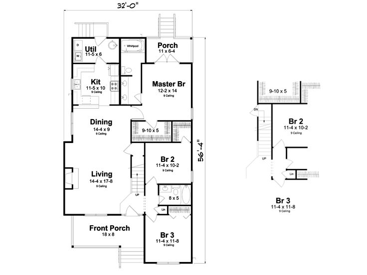 1st Floor Plan, 047H-0080