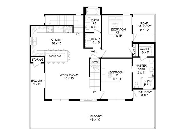 2nd Floor Plan, 062H-0323