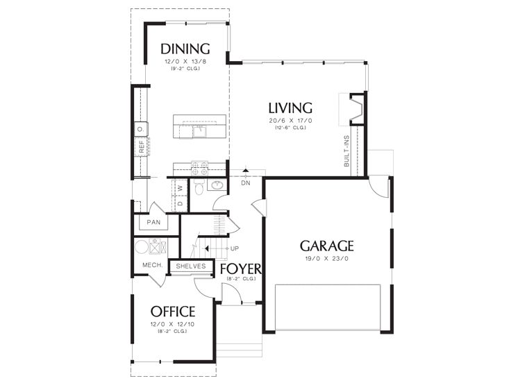 1st Floor Plan, 034H-0421