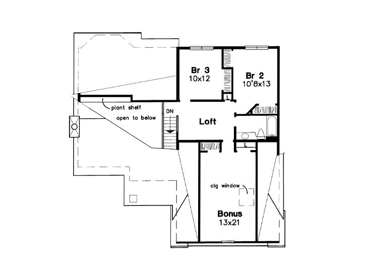 2nd Floor Plan, 022H-0092