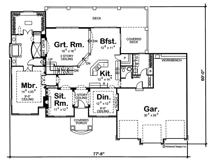 1st Floor Plan, 050H-0046