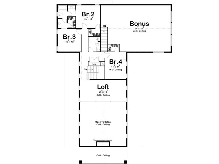 2nd Floor Plan, 050H-0446