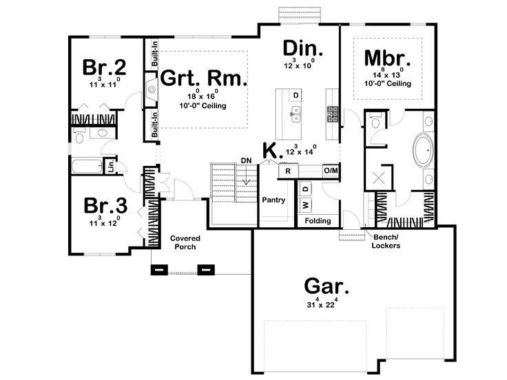 Floor Plan, 050H-0176