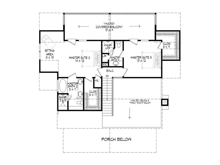 2nd Floor Plan, 062H-0029