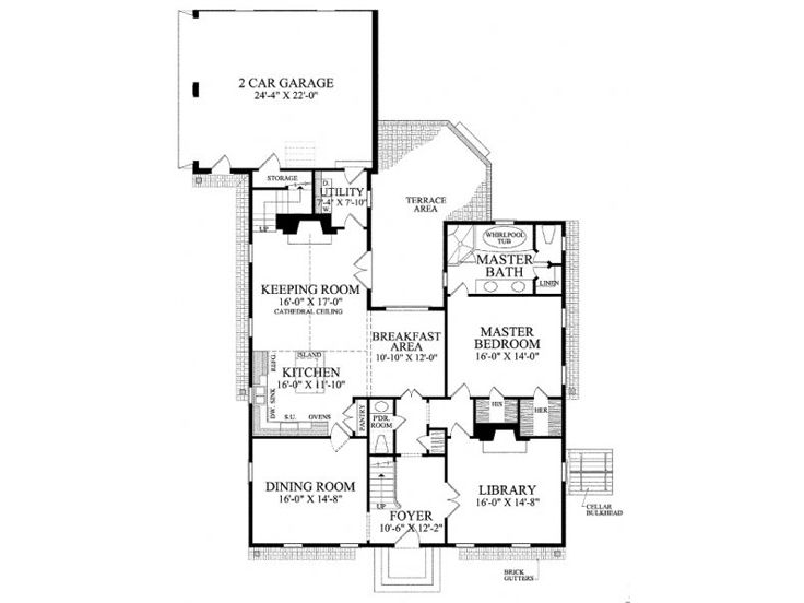 1st Floor Plan, 063H-0187