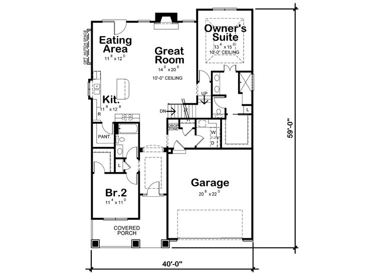 1st Floor Plan, 034H-0334