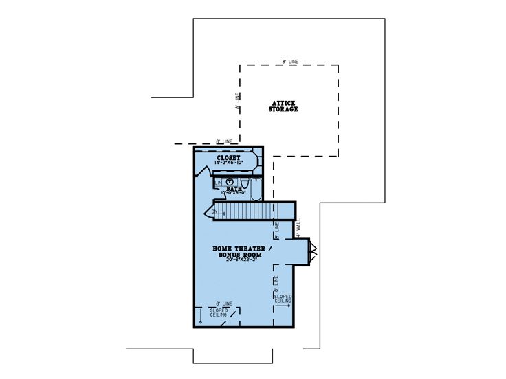 2nd Floor Plan, 074H-0170