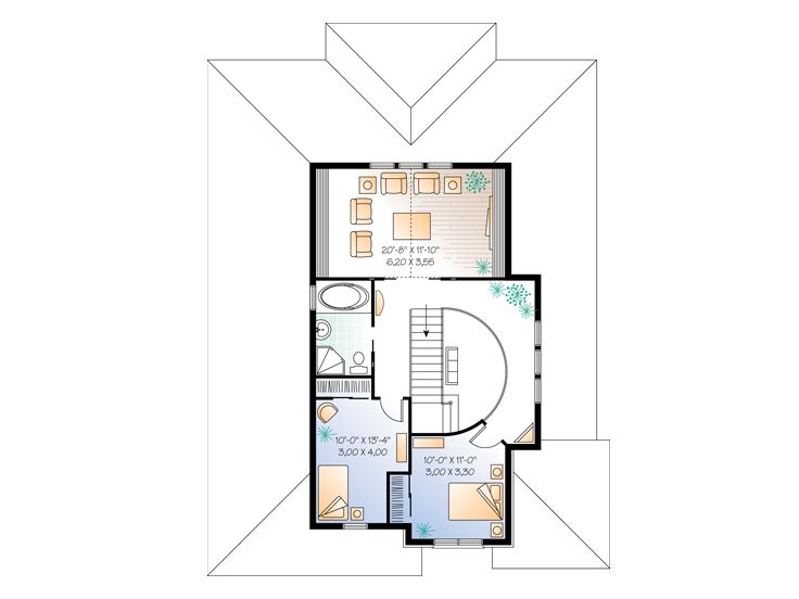2nd Floor Plan, 027H-0162