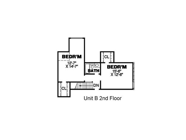 2nd Floor Plan B, 011M-0004