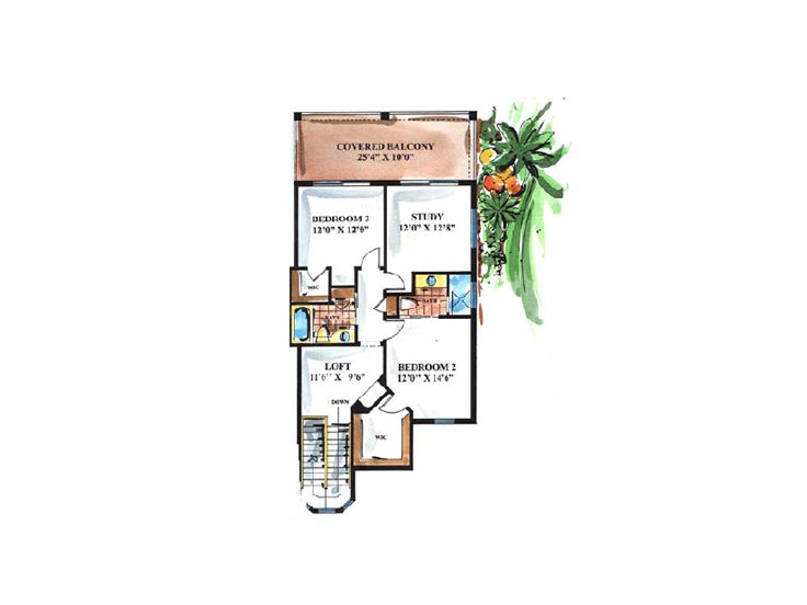2nd Floor Plan, 037H-0105