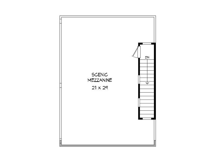 Mezzanine Floor Plan, 062H-0147