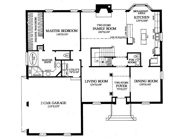 1st Floor Plan, 063H-0004