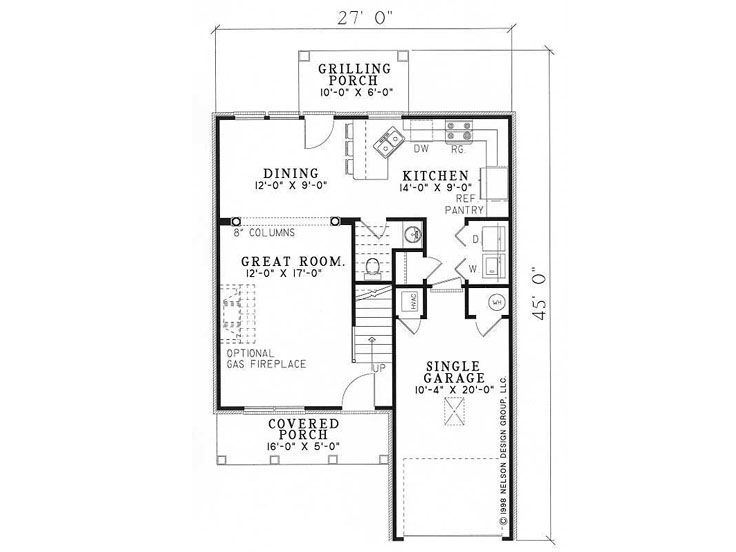 1st Floor Plan, 025H-0030