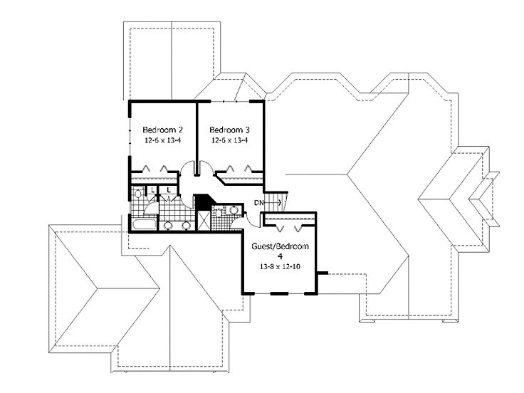 2nd Floor Plan, 023H-0054