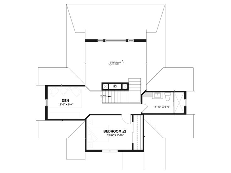 2nd Floor Plan, 027H-0073