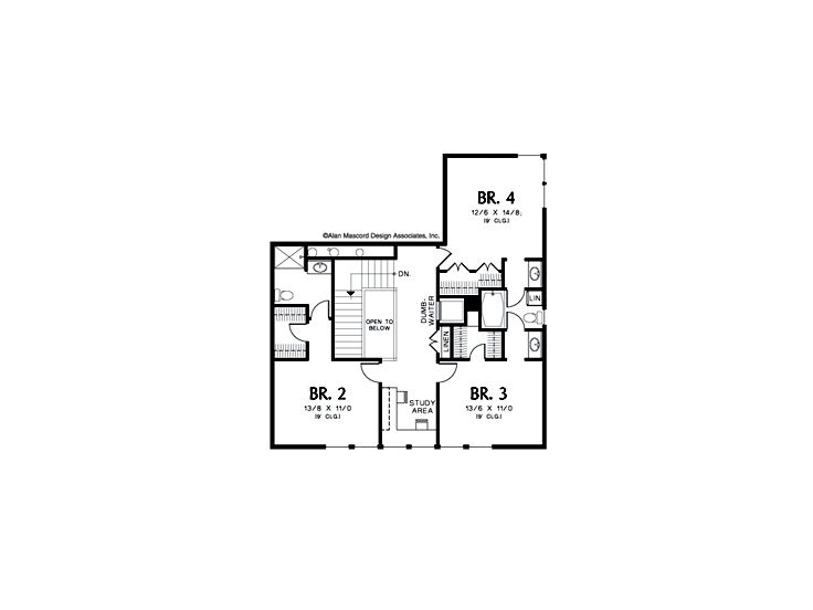 2nd Floor Plan, 034H-0136