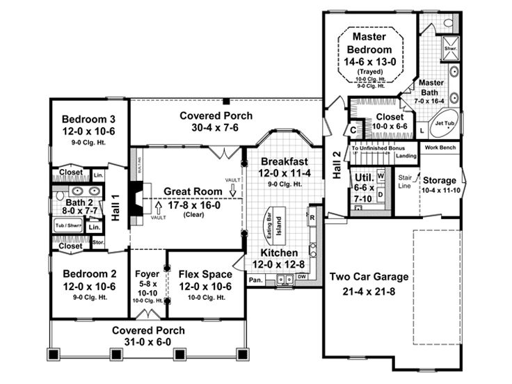 1st Floor Plan, 001H-0062