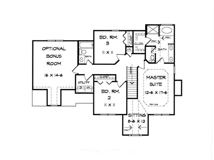 2nd Floor Plan, 019H-0133