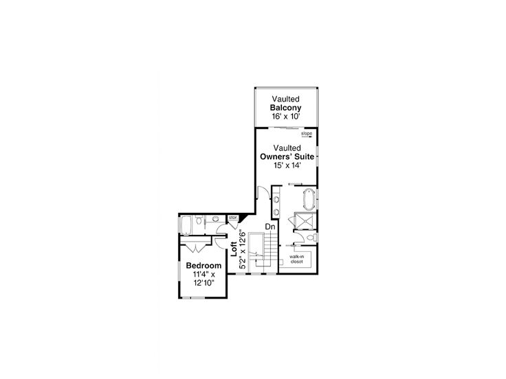 2nd Floor Plan, 051H-0410