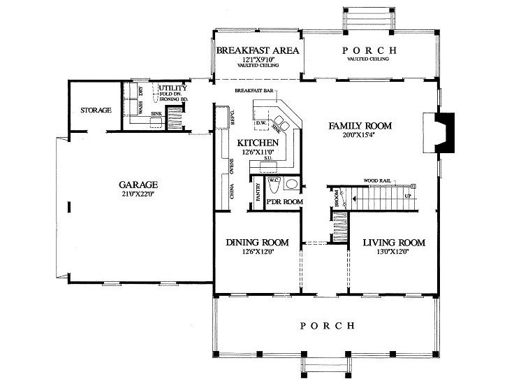 1st Floor Plan, 063H-0158