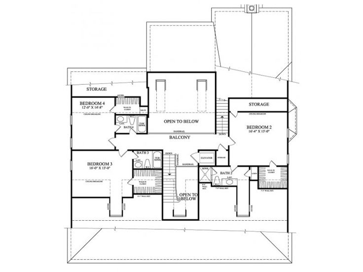 2nd Floor Plan, 063H-0112