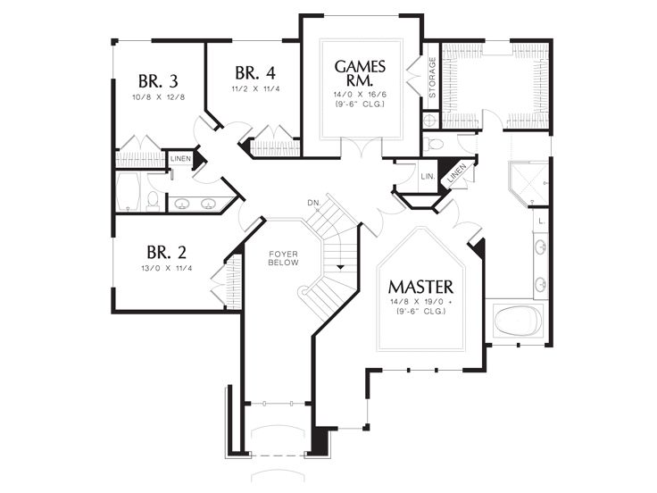 2nd Floor Plan, 034H-0346