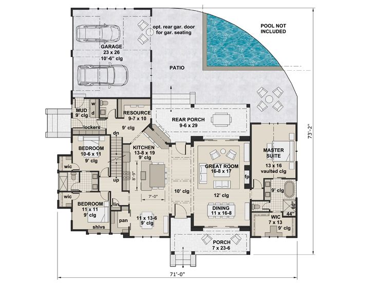 1st Floor Plan, 023H-0204