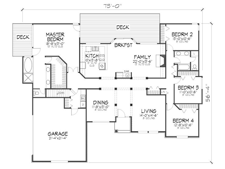 Floor Plan, 022H-0005