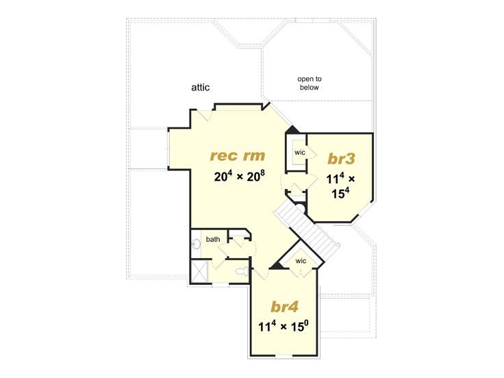 2nd Floor Plan, 061H-0184