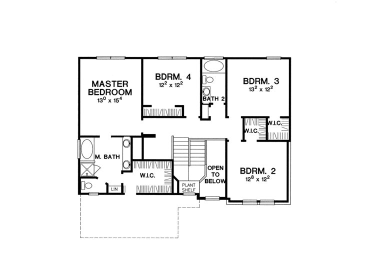 2nd Floor Plan, 036H-0054