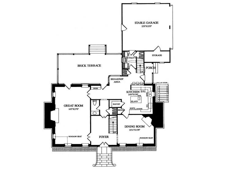 1st Floor Plan, 063H-0170