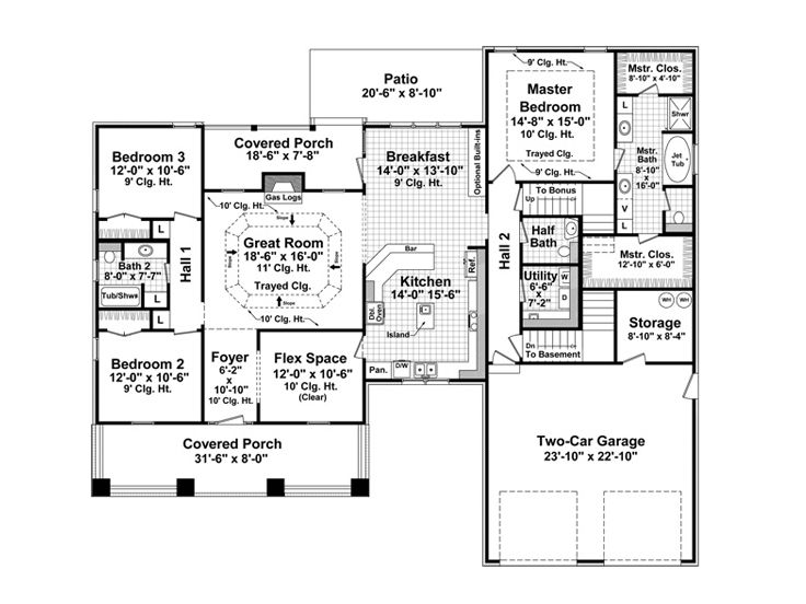 1st Floor Plan, 001H-0170