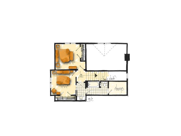 2nd Floor Plan, 066H-0028