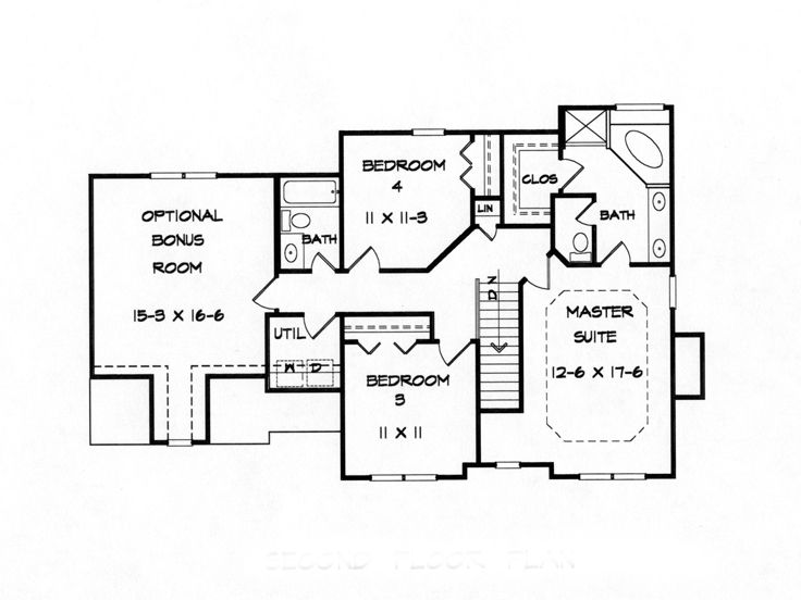 2nd Floor Plan, 019H-0134