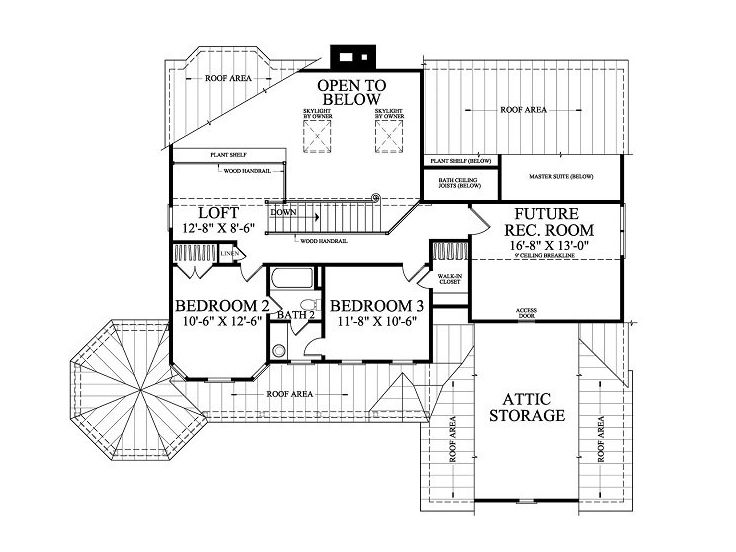 2nd Floor Plan, 063H-0067
