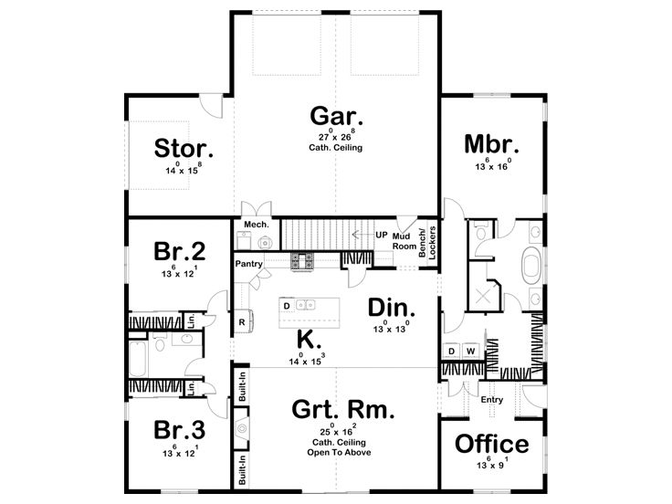 1st Floor Plan, 050H-0444