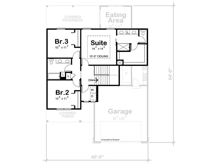 2nd Floor Plan, 031H-0496