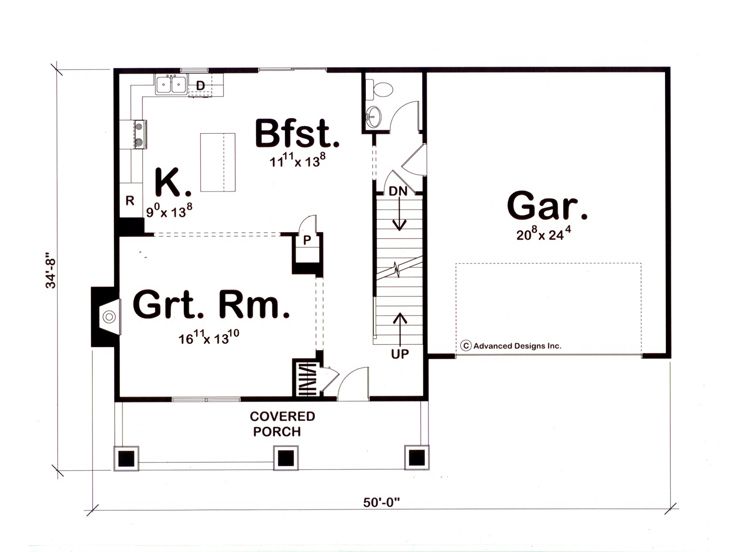 1st Floor Plan, 050H-0094