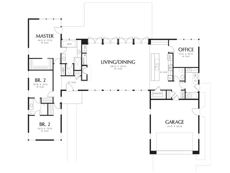 Floor Plan, 034H-0284