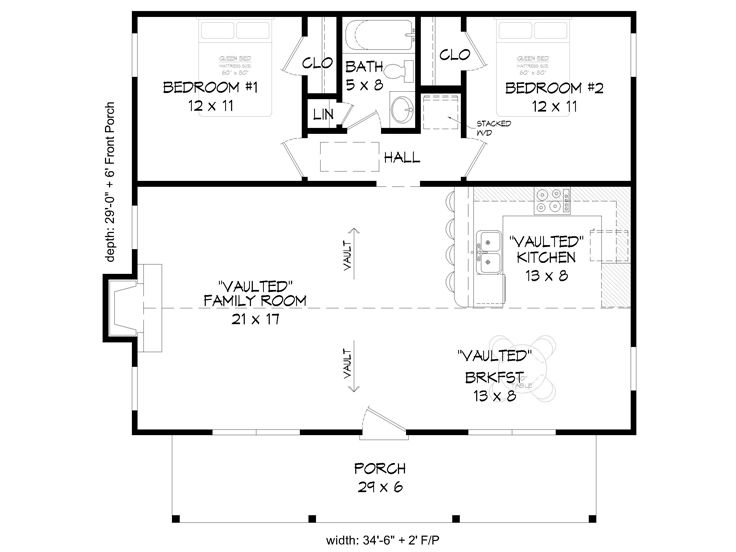 Floor Plan, 062H-0175