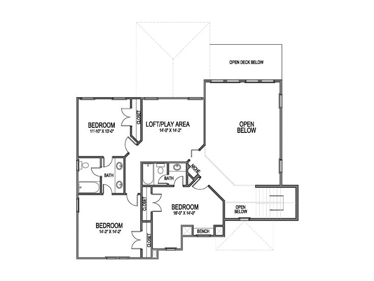 3rd Floor Plan, 058H-0111