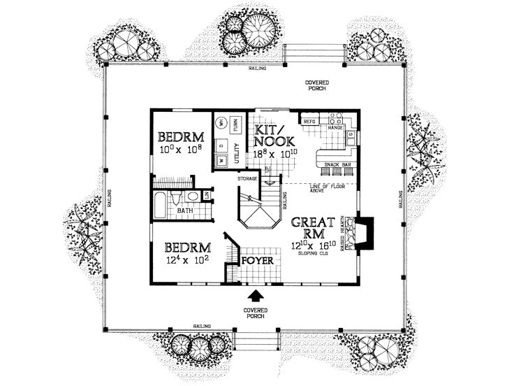1st Floor Plan, 057H-0034