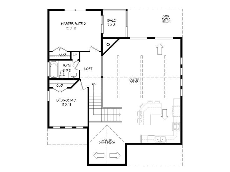 2nd Floor Plan, 062H-0159